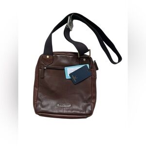 Hidesign AIDEN Brown Genuine Leather Medium Crossbody Shoulder Messenger Bag